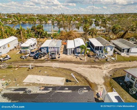 Aerial Drone Photo Of Mobile Home Trailer Parks In Fort Myers Fl Which