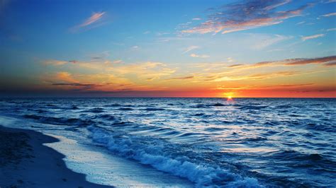 Free Download Download Wallpaper 3840x2160 Sea Beach Evening Sun Sunset