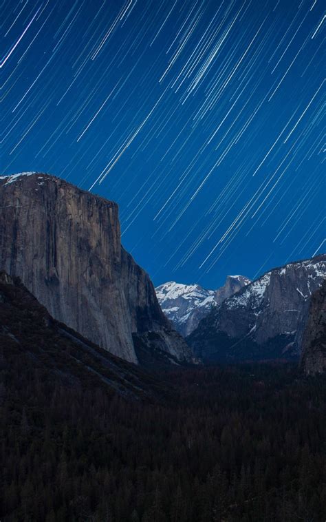 1600x2560 Yosemite National Park Star Trail 1600x2560 Resolution
