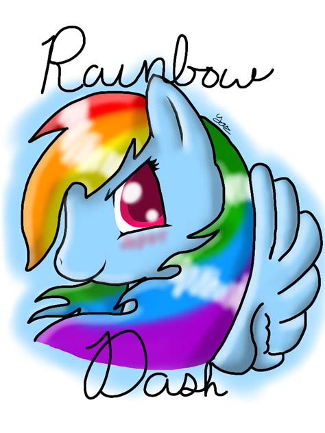 Safe Artist Yazmen Rainbow Dash Pegasus Pony Female Solo Derpibooru