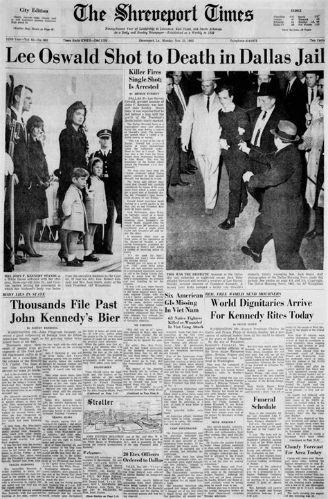 Dvps Kennedy Gallery Historical Newspaper Kennedy Assassination Kennedy