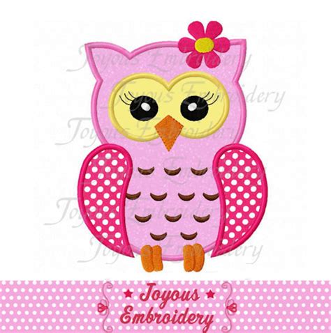 Instant Download Girl Owl Applique Embroidery Design No1773 Etsy