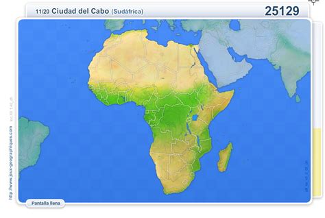 Mapa Interactivo De África Ciudades De África Juegos Geográficos