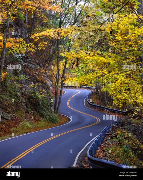 Highway Curves And Twists Up Bays Mountain In Kingsport Tennessee