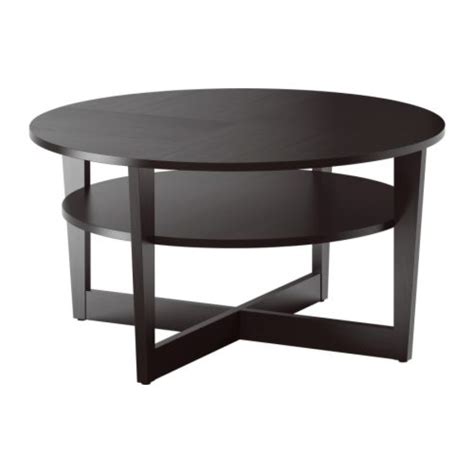The tabletop in tempered glass is stain resistant and easy to clean. VEJMON Coffee table - black-brown - IKEA