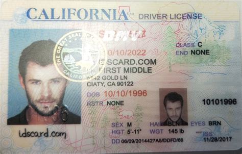 The card looks similar to a driver's license. California Fake ID Driver License Old CA Scannable ID Card | IDscard.com