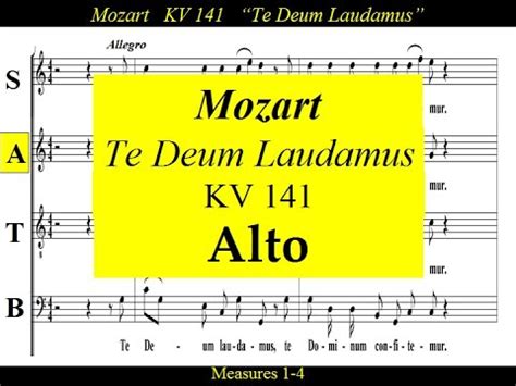 Classique, jazz & gospel se rencontrent dans une oeuvre chorale de. Mozart - KV141 - Te Deum - Alto - YouTube
