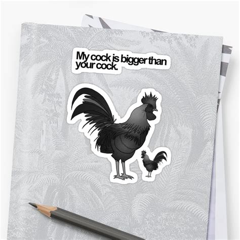 My Cock Is Bigger Than Your Cock Sticker By Giriman Redbubble