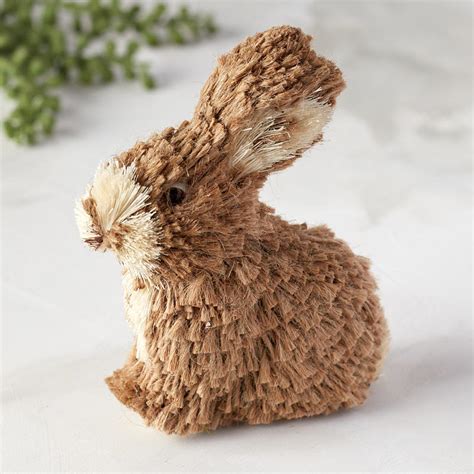 Artificial Sisal Sitting Bunny Spring And Easter Holiday Crafts