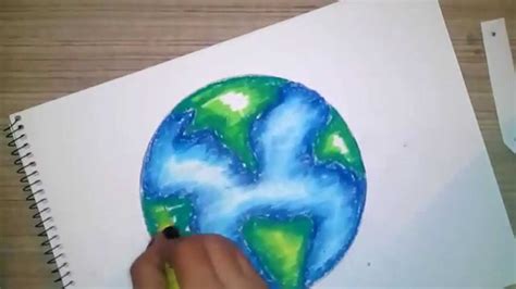 How To Draw And Color A Globe Using Oil Pastels For Kids Youtube