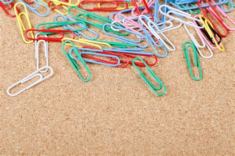 Close Up Of Multi Colored Paper Clips Stock Image Image Of Paper
