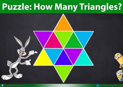 Find Number Of Triangles In This Star Image Brain Teasers Puzzles