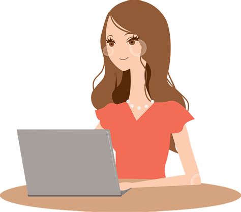 Woman Working Clipart