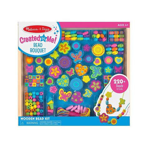 Melissa And Doug Bead Bouquet Deluxe Wooden Bead Set With 220 Beads For