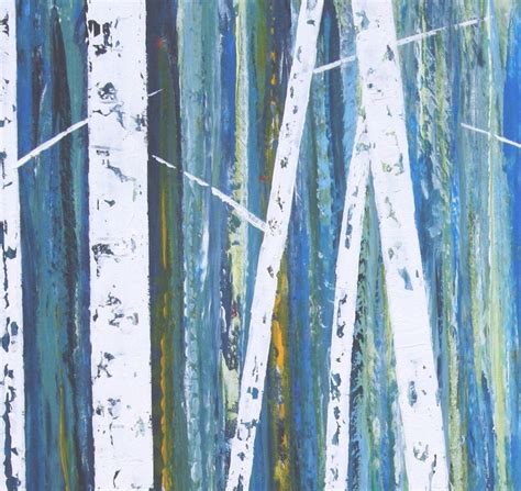 Reserved For Laura Original Art Abstract Painting Birch
