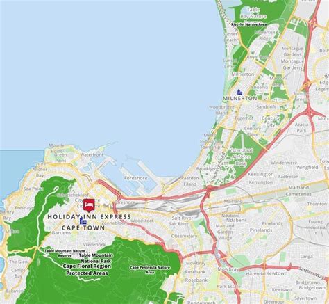 Map For Holiday Inn Express Cape Town City Centre South Africa