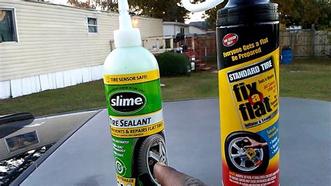 Fix a flat after use what it looks like. Slime tire sealant 🆚 fix a flat tire sealant - YouTube