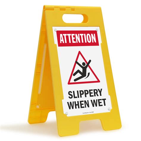 Slippery When Wet Sign Png