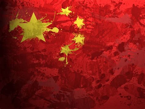 Download Wallpaper 1152x864 China Flag Background Texture Paint