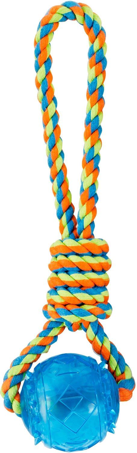 Frisco Rope With Squeaking Ball Dog Toy