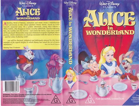 Walt Disney Classics Alice In Wonderland Vhs Pal Vintage The Best