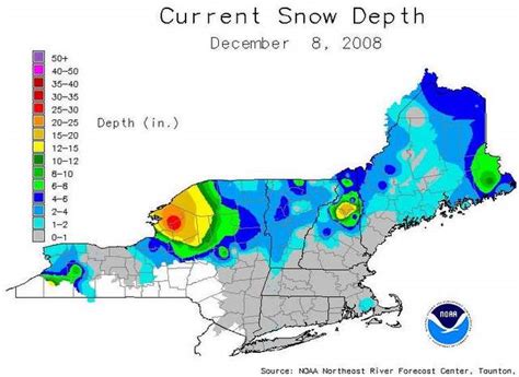 Nerfc Current Snow Depth Map08 1 Latest Skiing News