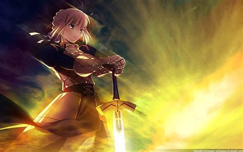 Hd Wallpaper Fatestay Night Saber Fate Series Anime Fate Stay Night Hd