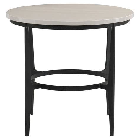 Tri white marble side table options. Cleo Modern Classic Round White Faux Marble Top Black ...