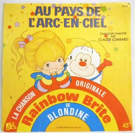 I had rainbow brite dolls, movies, and i'd watch the cartoon on tv when it was on. Rainbow Brite - Mini-LP Record - Original French TV series ...