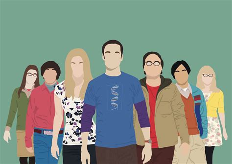 The Big Bang Theory Print A3 A4 Illustration Portrait Etsy