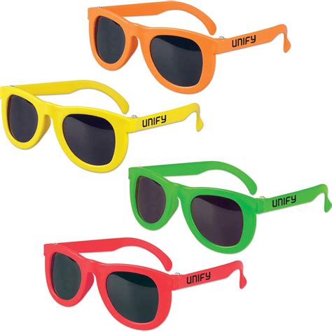 Imprinted Neon Kids Sunglasses