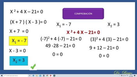 Resolver Ecuaciones Cuadráticas Por Factoreo Youtube