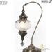 Crackle Clear Glass Swan Neck Table Lamp Ottoman Gooseneck Etsy