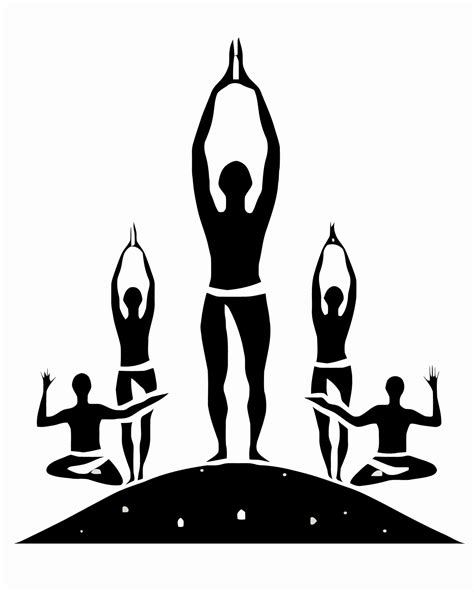 People In Yoga Poses Silhouette 23290873 Vector Art At Vecteezy