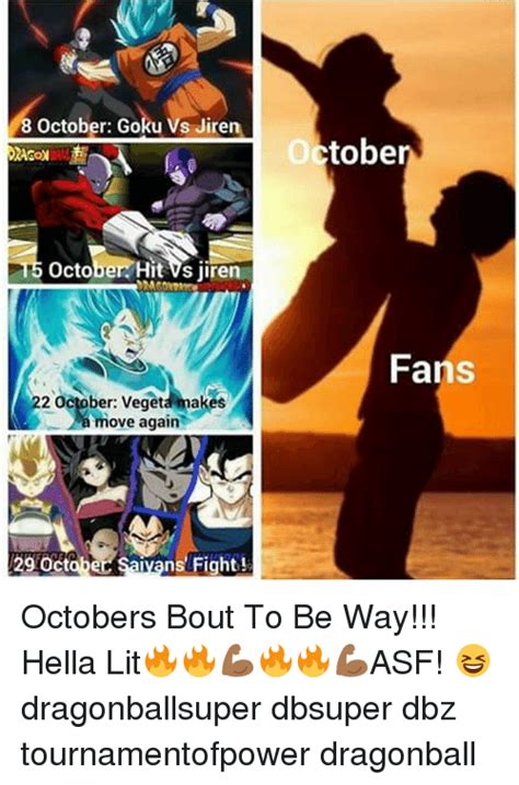 —spoiler schedule and archives of megathreads, ads, and preview images. 8 October Goku vs Jiren Oc Tobe October Hit vs Jiren Fans ...