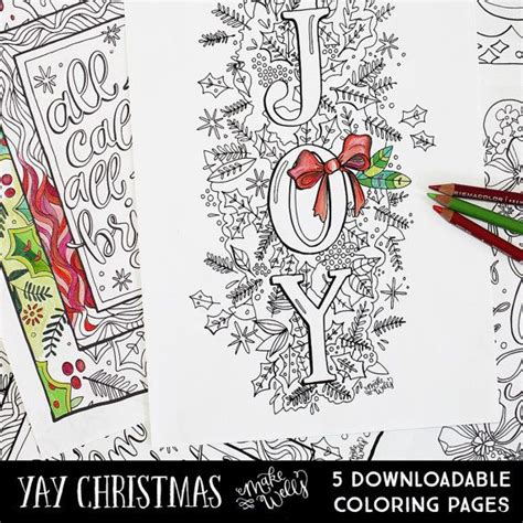My pattern.pdf has 3 pages: Yay Christmas Coloring Pages Makewells Downloadable and ...