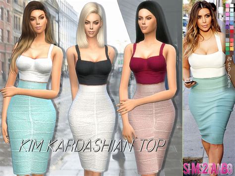 Kim Kardashian Top By Sims2fanbg At Tsr Sims 4 Updates