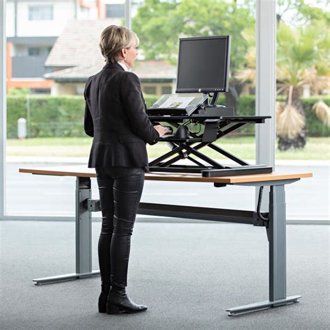 MaxiShift-E Electric Sit Stand Workstation - Back Centre