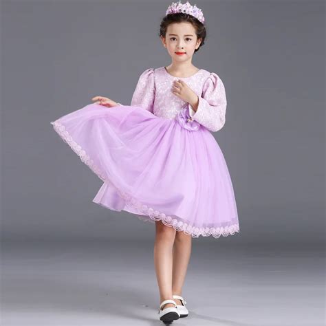Girls Autumn Winter Princess Costume Wedding Dress Child Kids Clothing