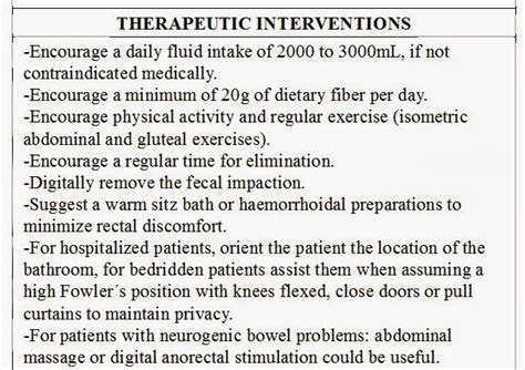 A decrease in a person's normal frequency of defecation, accompanied by difficult or incomplete passage of stool and/or passage of excessively hard, dry stool. ENFERMERÍA - NURSING: CONSTIPATION (CARE PLAN) AND RISK SCALE