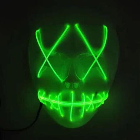 Halloween Led Light Up Party Masks Scary Smiling Stitched Grimace