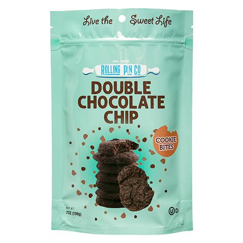 Rolling Pin Co Cookie Bites Double Chocolate Chip 7 Ounce Bags