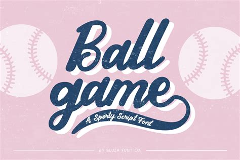 Ballgame Sports Script Font — Blush Font Co