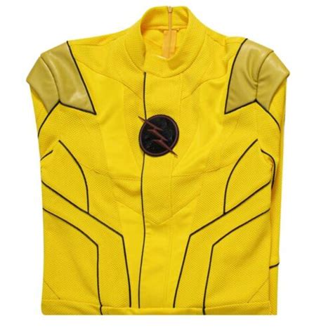 The Flash Armageddon Reverse Flash Cosplay Costume Barry Allen Yellow