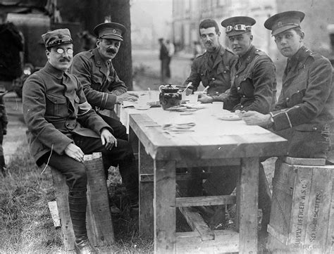 Soldiers Drinking Tea During WW1 - Colorized Historical Pictures
