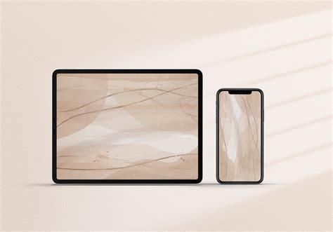 Boho Neutral Ipad Wallpaper Aesthetic Beige Mac Pc Desktop Etsy
