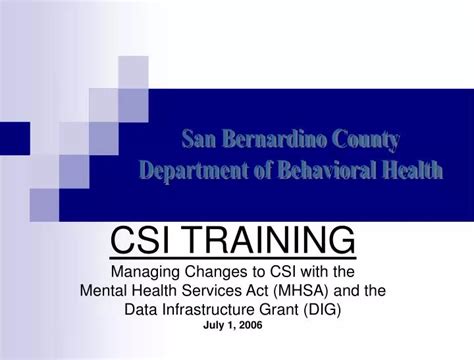 Ppt San Bernardino County Department Of Behavioral Health Powerpoint Presentation Id6797498