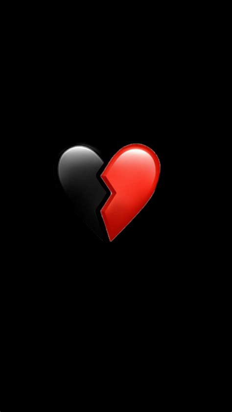 Heart Broken With Black And Red Heart Broken Black And Red HD Phone Wallpaper Peakpx