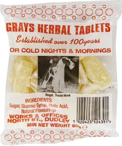 Grays Herbal Tablets 60g Crowsnest Candy Company