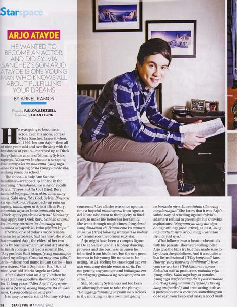 He is currently a talent of viva artists agency and star magic. Lilian Yeung// Make-Up Blog: Star Studio - March 2012